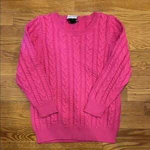 H&M Fuchsia Cable Knit Sweater